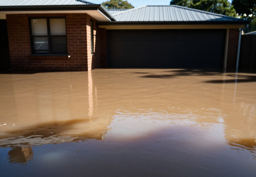 Before and After Flood Repair in Belrose